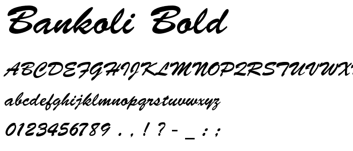 Bankoli Bold font